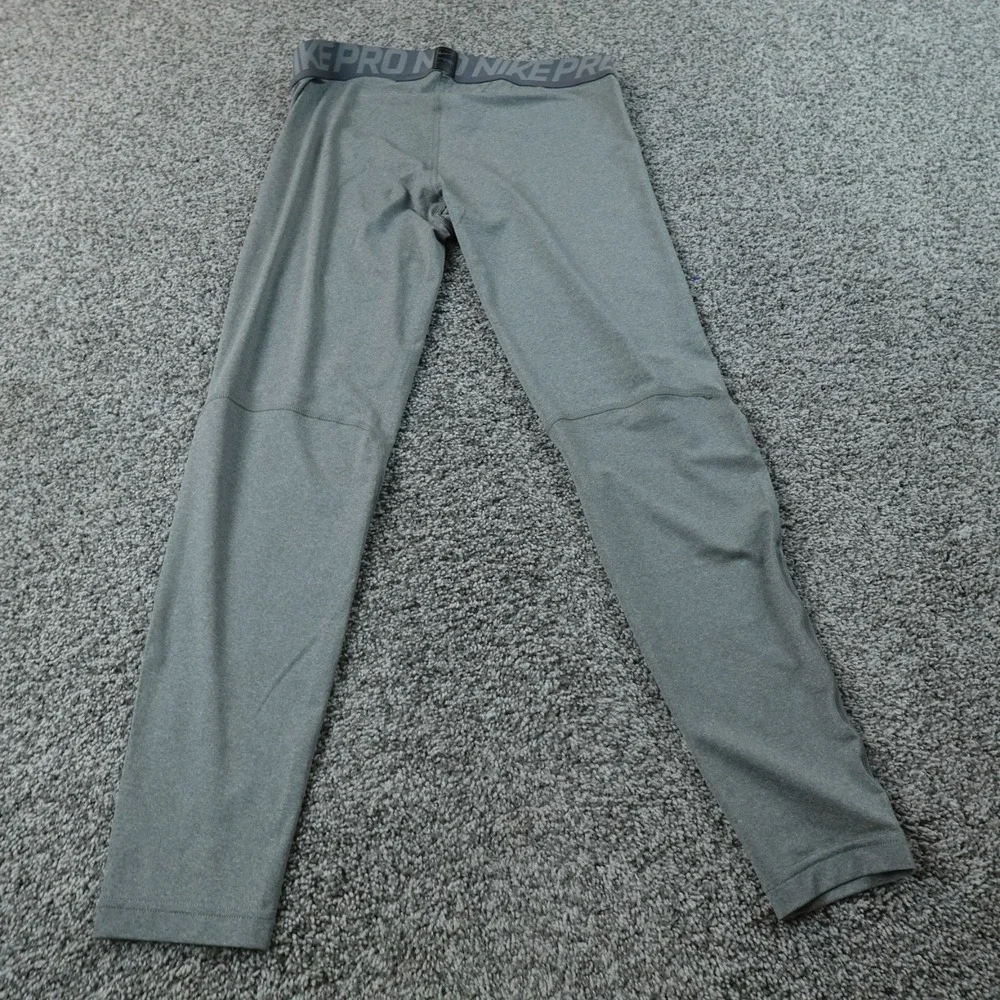 Nike Pro Leggings Mens XL Gray Dri Fit Compression Athletic Workout Gym Pants